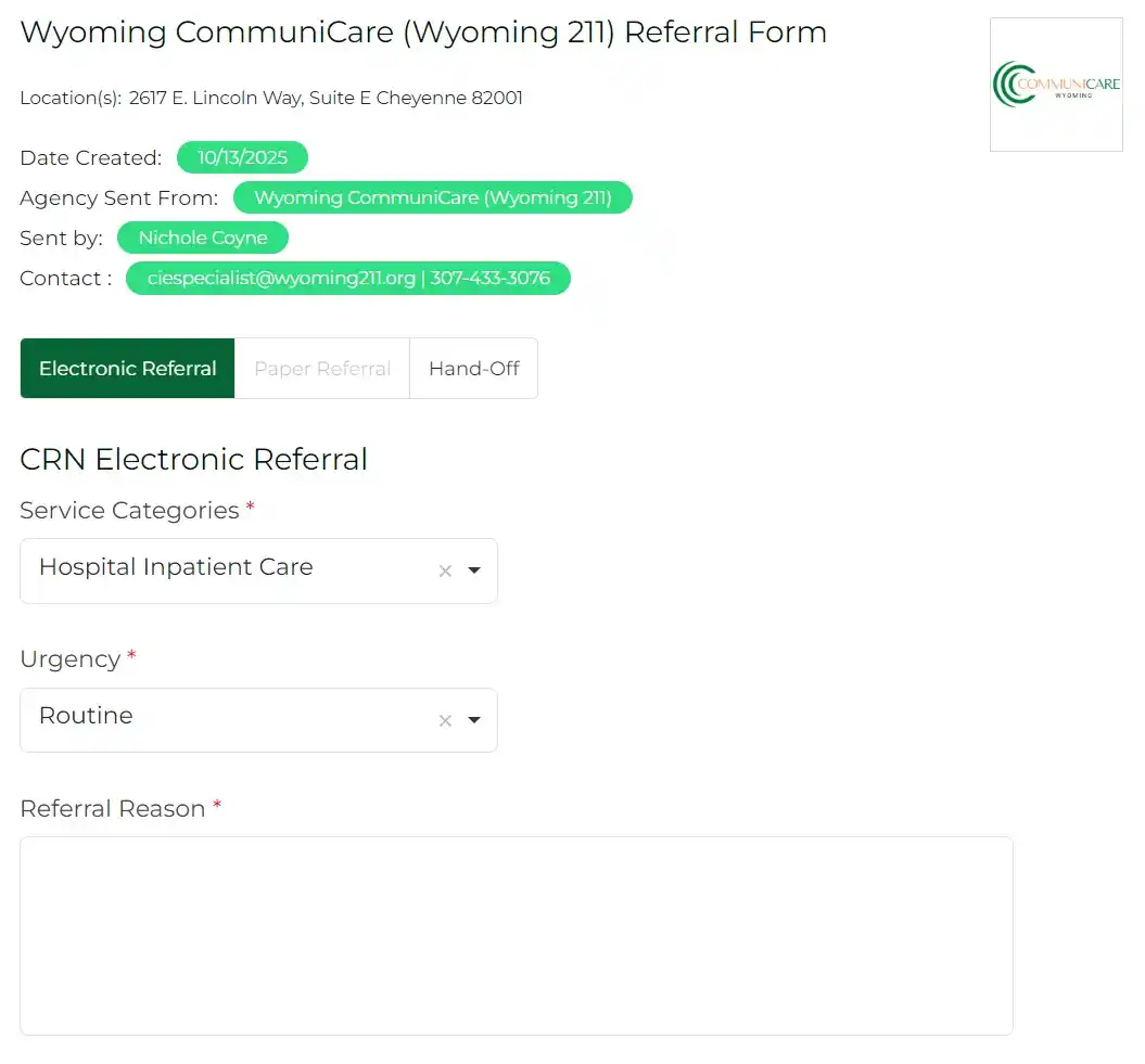 Options to adjust the referral