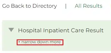 Narrowing down your search options