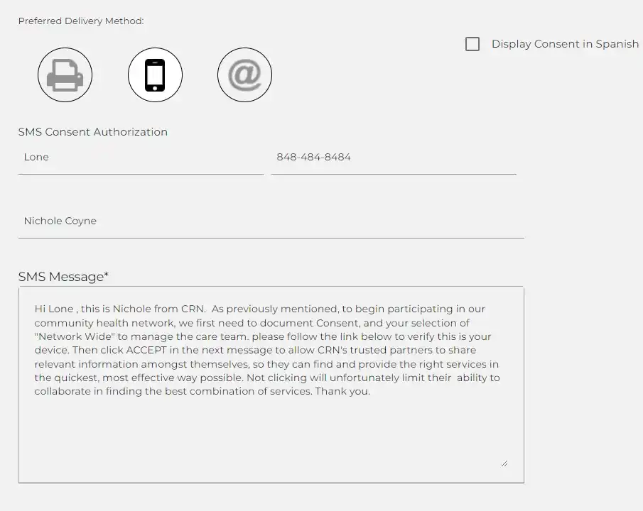 methods of sending consent