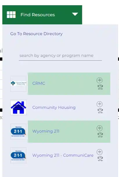 Find resources via client profile